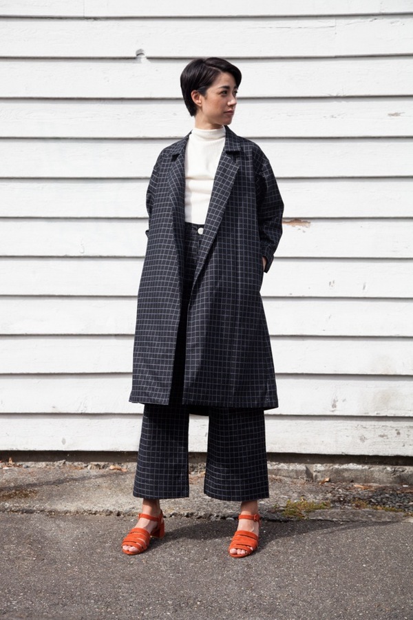 Jesse Kamm Trench Coat | black windowpane Jesse Kamm Trench Coat | black windowpane