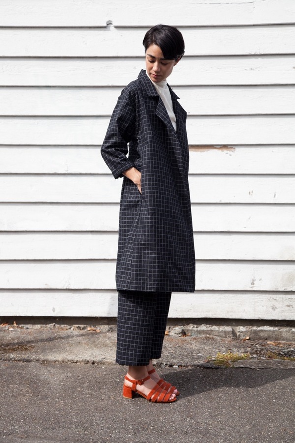 Jesse Kamm Trench Coat | black windowpane Jesse Kamm Trench Coat | black windowpane