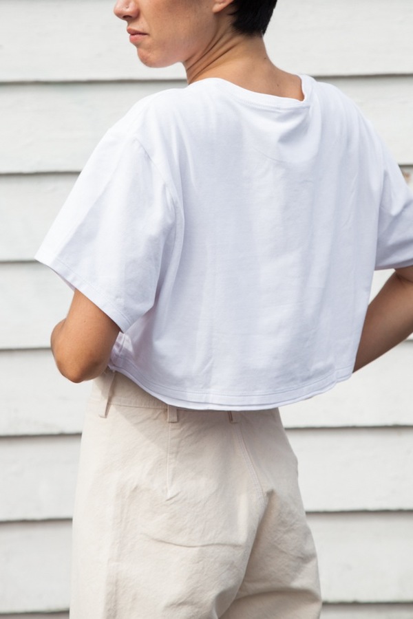 Minting Die Cropped Tee | white Minting Die Cropped Tee | white