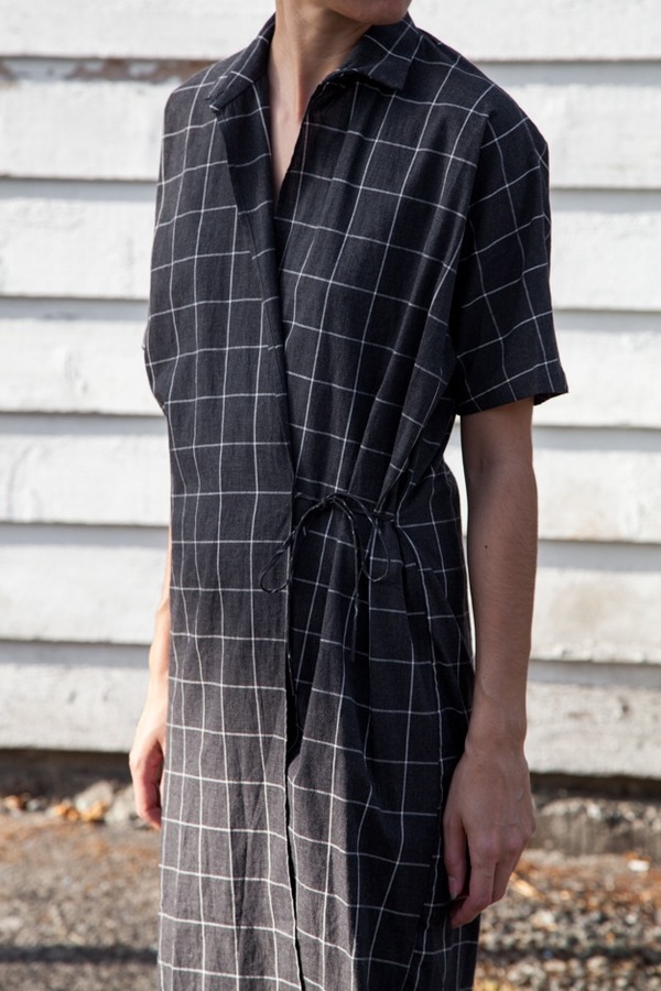 Assembly NY Twist Dress | charcoal plaid Assembly NY Twist Dress | charcoal plaid