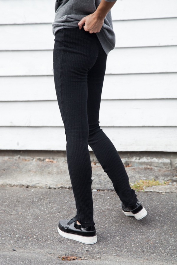 Assembly NY Ribbed Legging | black Assembly NY Ribbed Legging | black