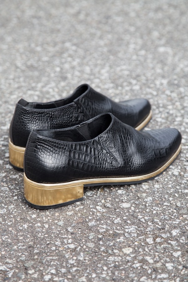 Rachel Comey Fielding Slip On | black / gold Rachel Comey Fielding Slip On | black / gold