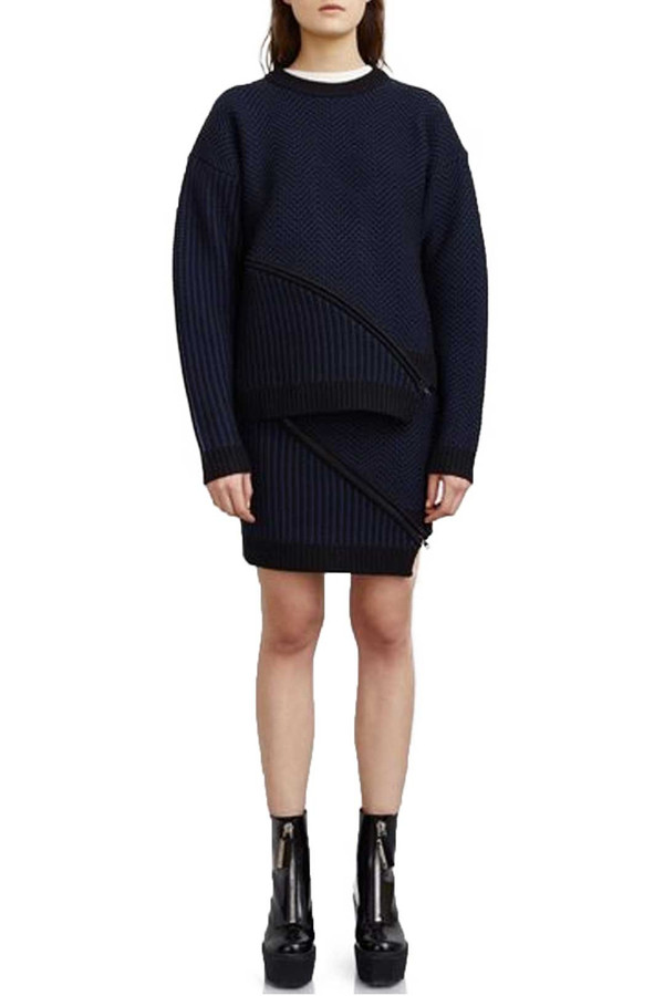 Opening Ceremony Mixed Zip Crewneck Opening Ceremony Mixed Zip Crewneck
