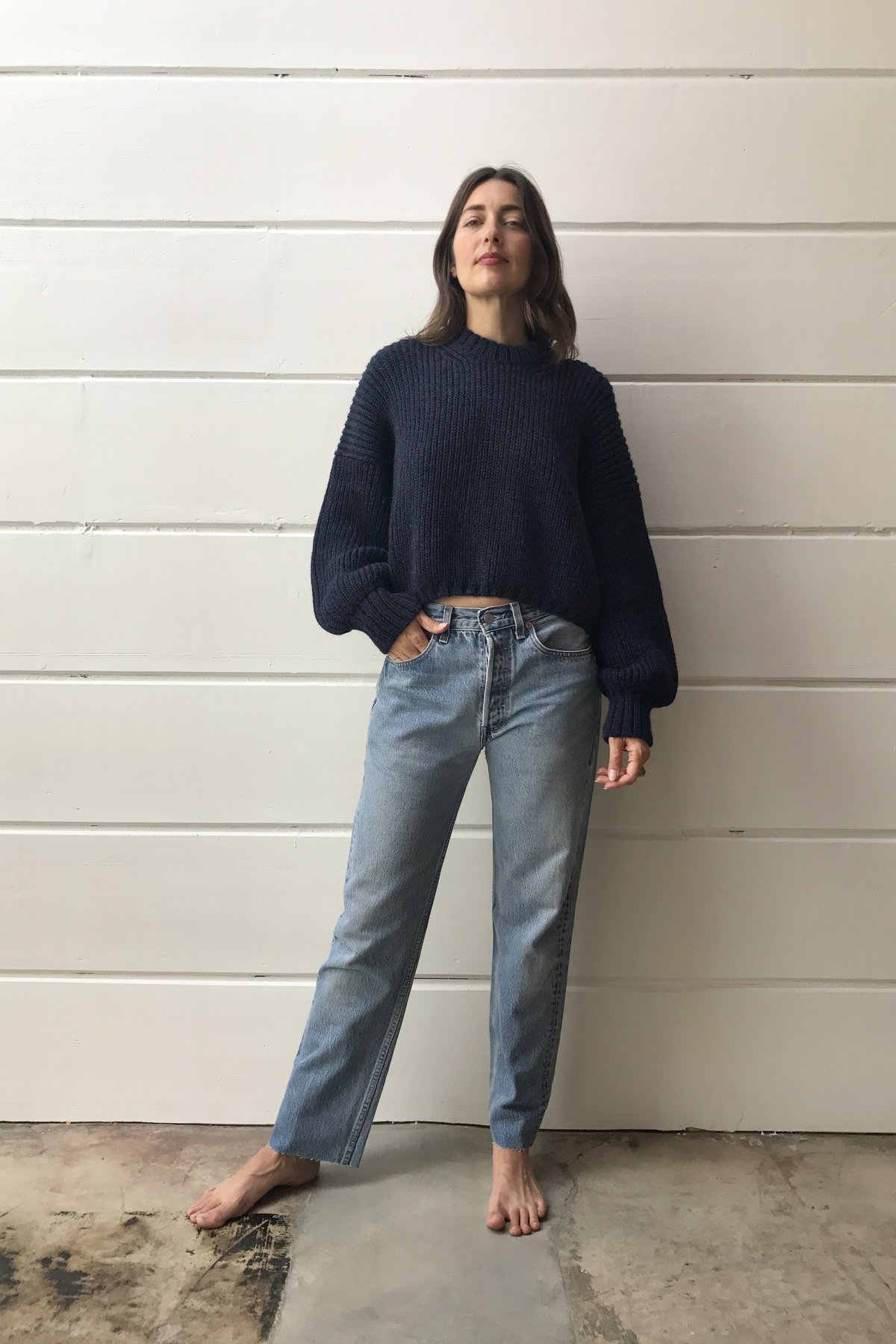 First Rite Crop Crew Sweater | Garmentory