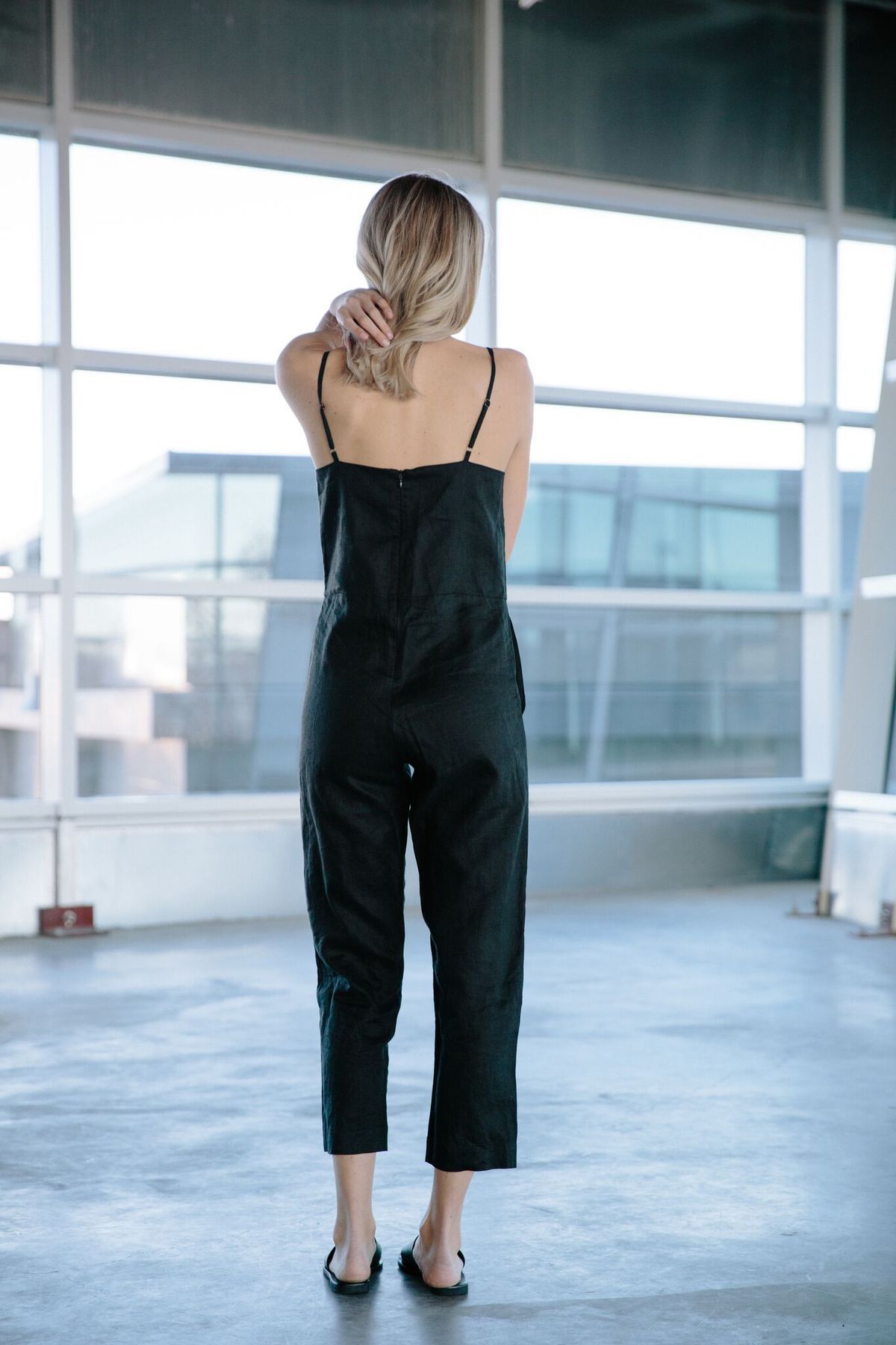 assembly linen jumpsuit
